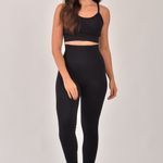 Conjunto Legging Fitness Texturizada Preta Sense