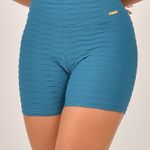 Conjunto Short Fitness Jacquard Azul Active