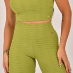 Conjunto Short Fitness Jacquard Verde Active
