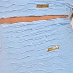 Conjunto Short Fitness Jacquard Azul Bebe Active