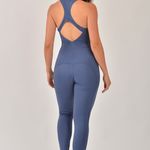 Macacão Fitness Com Bojo Azul Zen