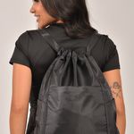 Mochila Bolsa Saco Três Compartimentos Preta Impermeável