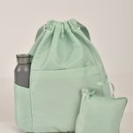 Mochila Bolsa Saco Três Compartimentos Verde Impermeável