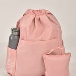 Mochila Bolsa Saco Três Compartimentos Rosa Impermeável