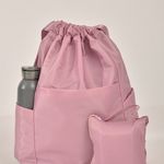 Mochila Bolsa Saco Três Compartimentos Rose Impermeável