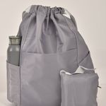 Mochila Bolsa Saco Três Compartimentos Cinza Impermeável