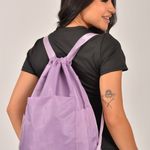 Mochila Bolsa Saco Três Compartimentos Lilás Impermeável