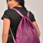Mochila Bolsa Saco Três Compartimentos Roxa Impermeável