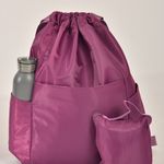 Mochila Bolsa Saco Três Compartimentos Roxa Impermeável