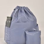 Mochila Bolsa Saco Três Compartimentos Azul Impermeável