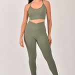 Conjunto Legging Fitness Cintura Alta Verde Glam