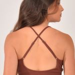 Top Fitness Com Bojo Marrom Glam