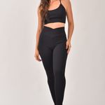 Conjunto Legging Fitness Cintura Alta Preta Glam