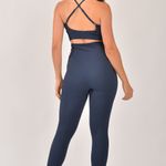 Conjunto Legging Fitness Cintura Alta Marinho Glam