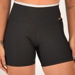 Short Fitness Cintura Alta Preto Duo