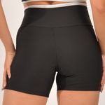 Short Fitness Cintura Alta Preto Duo