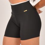 Short Fitness Cintura Alta Preto Duo