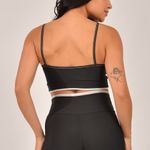 Conjunto Short Fitness Cintura Alta Preto Duo