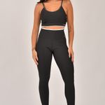 Conjunto Legging Fitness Cintura Alta Preta Duo