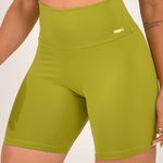 Bermuda Fitness Poliamida Lisa Verde Básica