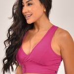 Top Cropped Fitness Rosa Fúcsia