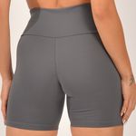Bermuda Fitness Cintura Alta Cinza Flex