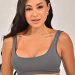 Top Fitness Com Bojo Cinza Flex