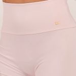 Conjunto Bermuda Fitness Cintura Alta Rosa Bebe Flex