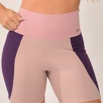 Bermuda Fitness Feminina Recortes Rose Tropic