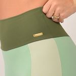 Legging Fitness Feminina Recortes Verde Tropic