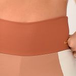Legging Fitness Feminina Recortes Marrom Tropic