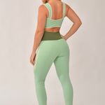 Conjunto Legging Fitness Recortes Verde Tropic