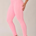 Legging Fitness Cintura Alta Rosa Com Elástico Send