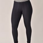 Legging Fitness Cintura Alta Preto Com Elástico Cinza Send