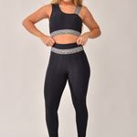 Top Fitness Com Bojo Preto Com Elástico Cinza Send