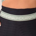 Legging Fitness Cintura Alta Preto Com Elástico Verde Send