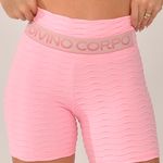 Short Fitness Cintura Alta Rosa Com Elástico Send