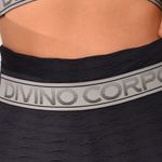Short Fitness Cintura Alta Preto Com Elástico Cinza Send