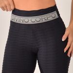 Short Fitness Cintura Alta Preto Com Elástico Cinza Send