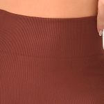 Legging Fitness Canelada Básica Marrom Bold