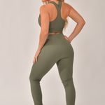 Conjunto Legging Canelada Básica Verde Bold