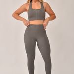 Conjunto Legging Canelada Básica Cinza Bold