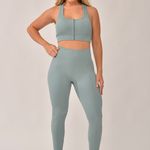 Conjunto Legging Canelada Básica Azul Bold