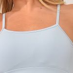 Top Fitness com Bojo Alcinha Azul Pastel Back