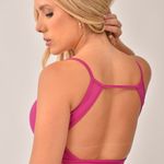 Top Fitness com Bojo Alcinha Rosa Fúcsia Back