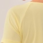 Blusa Fitness Amarelo Pastel Air Dry Fit