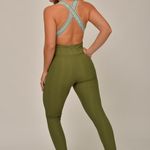 Macacão Fitness Jacquard Verde Cross