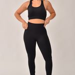 Conjunto Legging Cintura Alta Fitness Preta Full