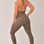 Conjunto Legging Cintura Alta Fitness Cinza Full