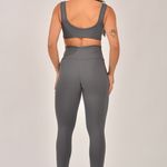 Conjunto Legging Fitness Cintura Alta Cinza Flex
